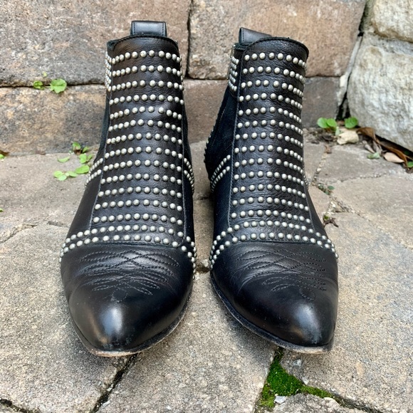Anine Bing Shoes - Anine Bing High Charlie Boot Sz 39EU w/Silver Stud